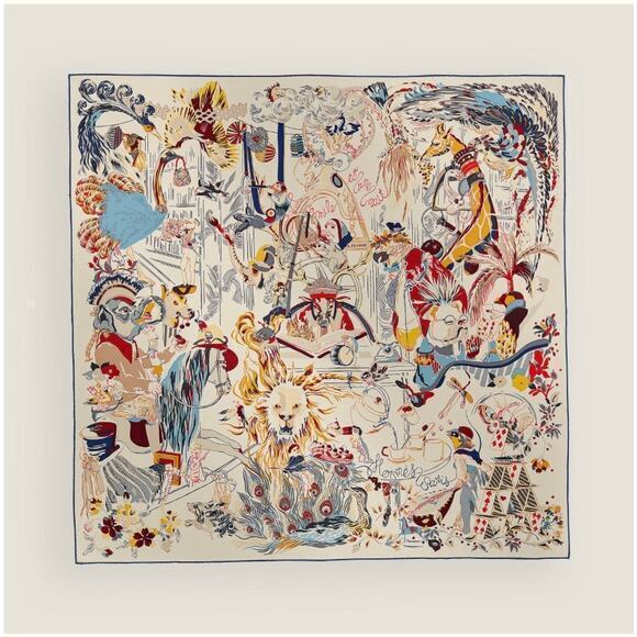 Hermes Silk Multi-Color Scarf 90x90 nwot - Picture 1 of 5